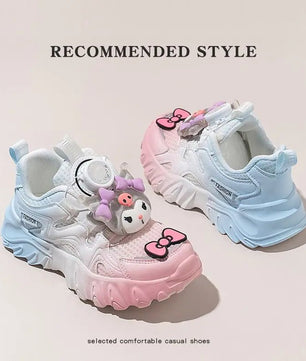 Kuromi Shoes Girls Sports Running Shoes Breathable Cute Cartoon Soft Bottom Gradient - Lusy Store LLC