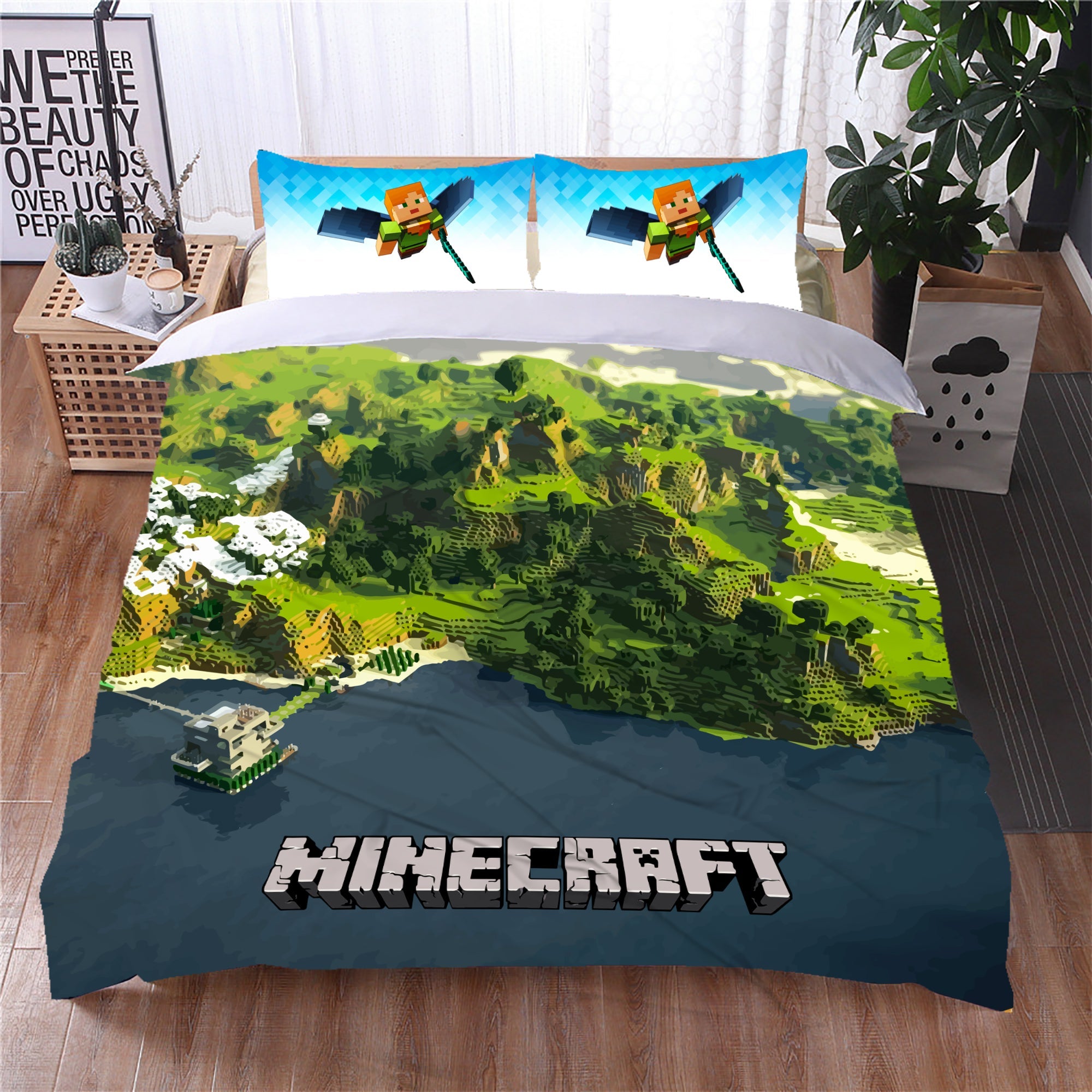 Minecraft best sale blanket queen