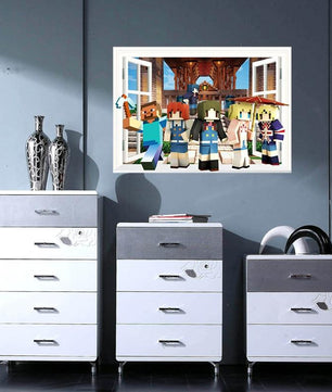 Minecraft Wall Stickers For Kids Room Decal Home 3D - Lusy Store