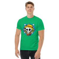 One Piece t-shirt mens classic tee Monkey D Luffy cotton - Lusy Store LLC