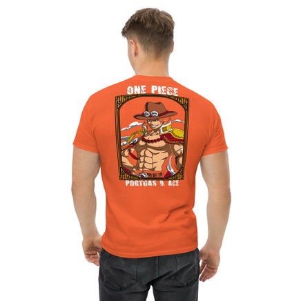 One Piece t-shirt mens classic tee Portgas D Ace cotton - Lusy Store LLC