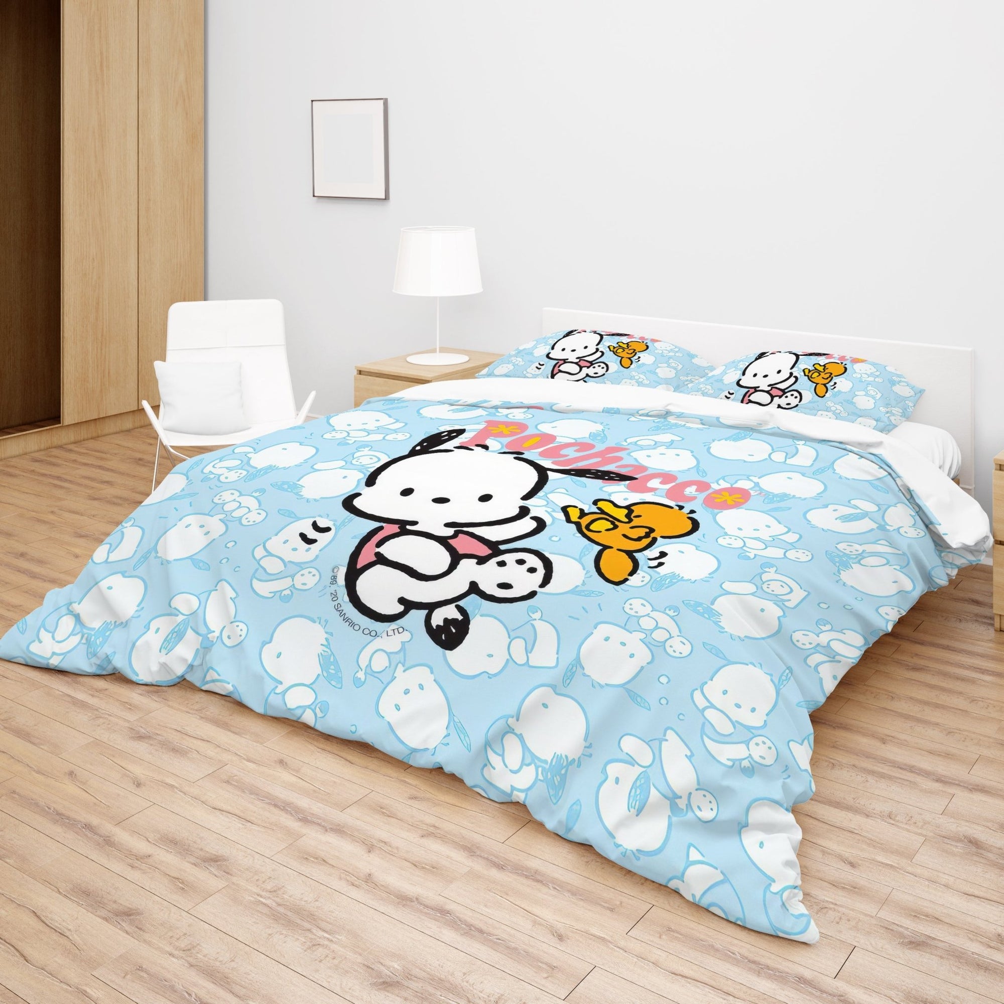 Pochacco Bed Set - Quilted Comfort for Kids| Lusy Store LLC