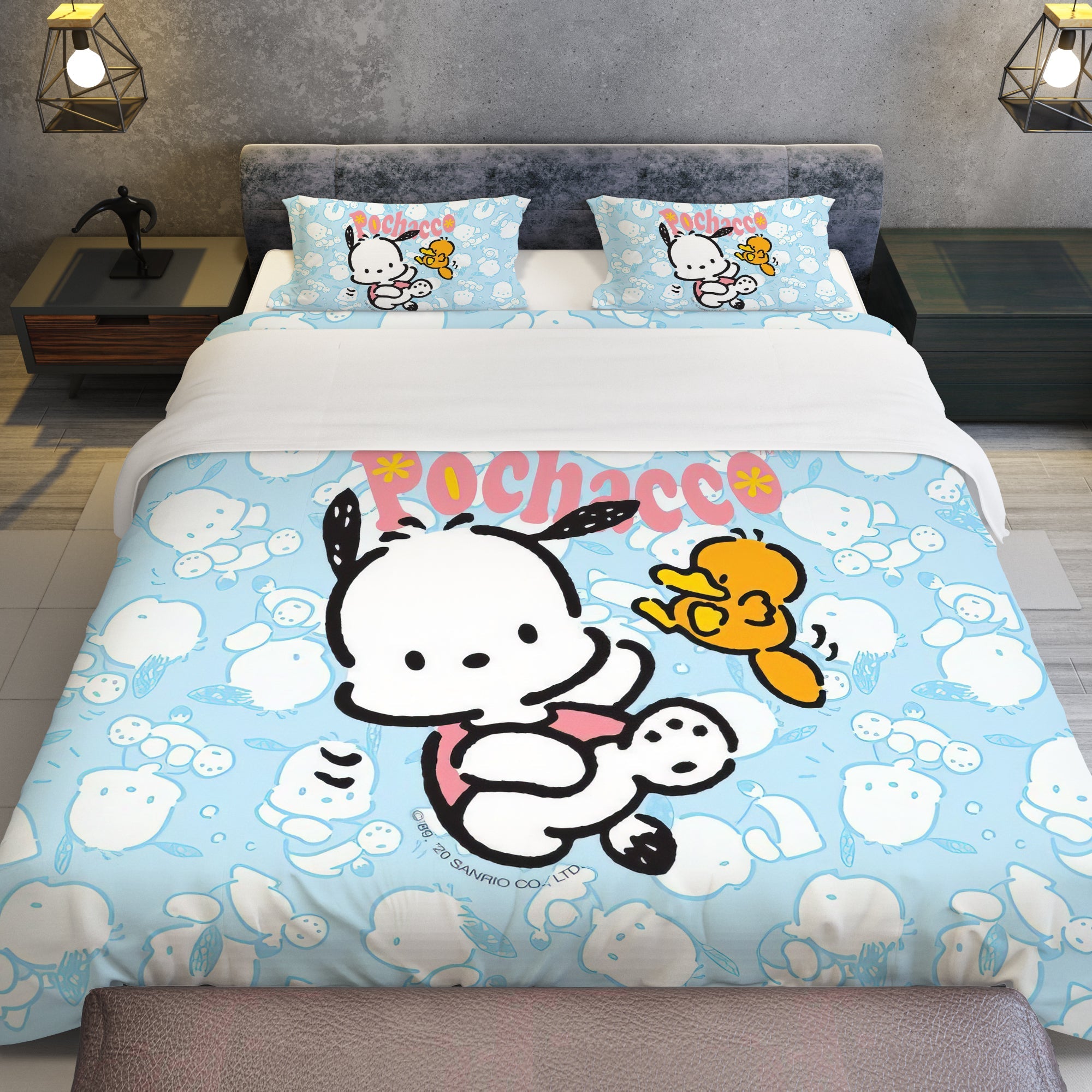 Pochacco Bed Set - Quilted Comfort for Kids| Lusy Store LLC