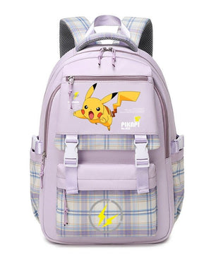 Pokemon Backpack Pikachu Students Primary And Middle Backpack For School Men And Women Animation Peripheral Leisure Travel B98 - Lusy Store