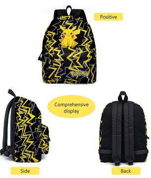 Pokemon Backpack Pikachu Travel Bag Teenagers Backpack For School B94 - Lusy Store