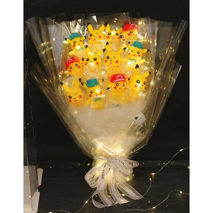 Pokemon Bouquet Figures Model Pikachu Soap Flower Gifts - Lusy Store LLC