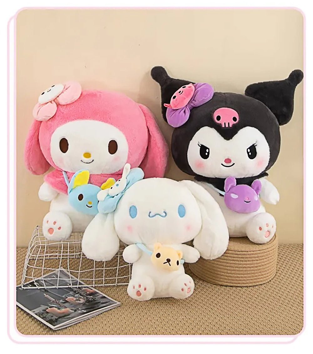 Sanrio Plush Anime Kawaii Kulomi Cinnamoroll My Melody Sleeping Companion Christmas Gift - Lusy Store LLC