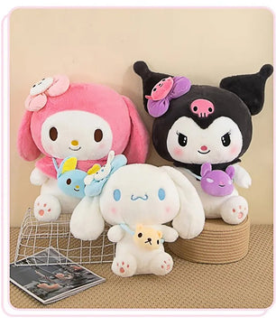 Sanrio Plush Anime Kawaii Kulomi Cinnamoroll My Melody Sleeping Companion Christmas Gift - Lusy Store LLC