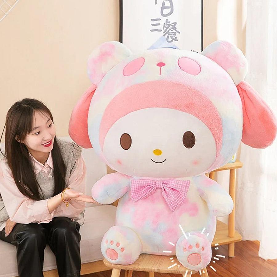 Sanrio Plush Kawaii Kuromi My Melody Cinnamoroll Tie-Dye Plush Toy Cut ...