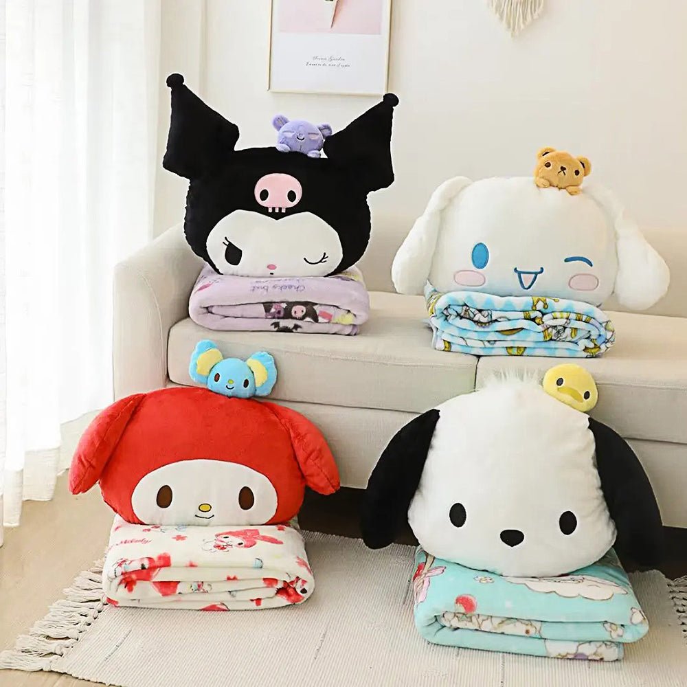 Sanrio Plush Large Melody Plush Doll Pillow Carpet 2-In-1 Soft