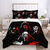 Star Wars Bedding Darth Sidious Black Red Duvet Covers Comforter Set Quilted Blanket Bedlinen LS22745 - Lusy Store