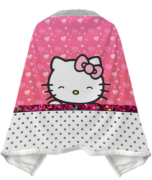 Wearable Blanket Hello Kitty Blanket Soft Fleece Warm Winter WB11 - Lusy Store LLC