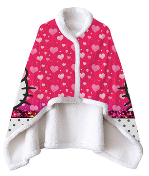 Wearable Blanket Hello Kitty Blanket Soft Fleece Warm Winter WB11 - Lusy Store LLC