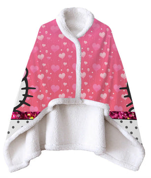 Wearable Blanket Hello Kitty Blanket Soft Fleece Warm Winter WB11 - Lusy Store LLC